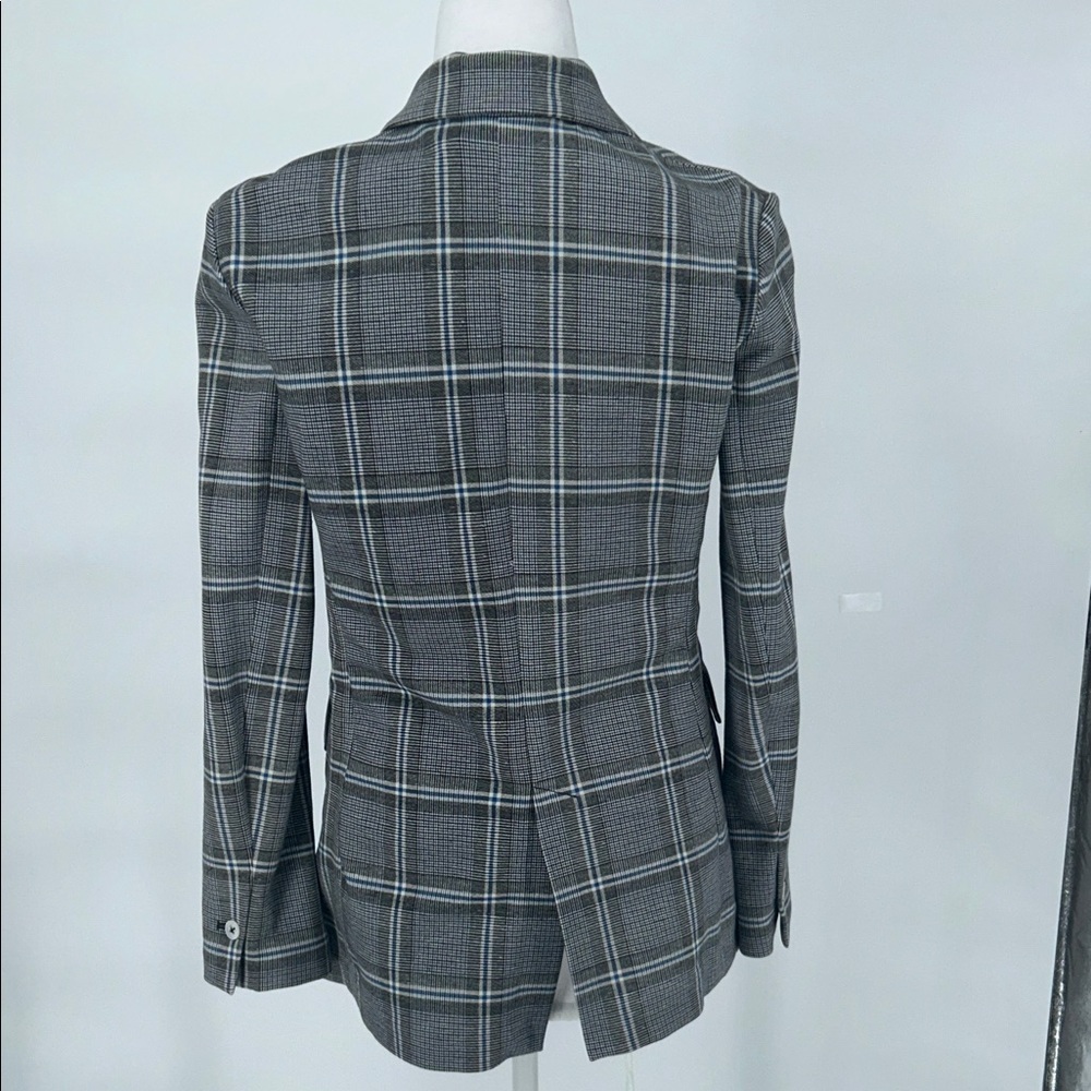 Circolo 1901 Double Breasted Plaid Blazer Blue Gray Made in Italy - Picture 6 of 14